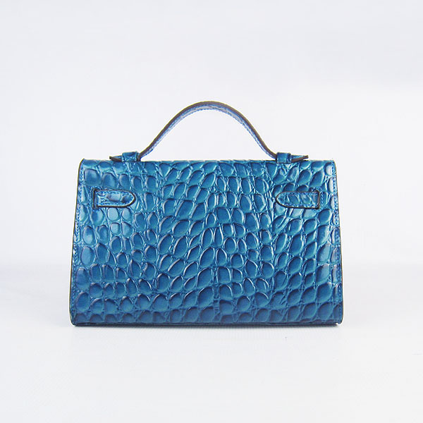 AAA Hermes Kelly 22 CM Stone Veins Handbag Blue H008 On Sale - Click Image to Close